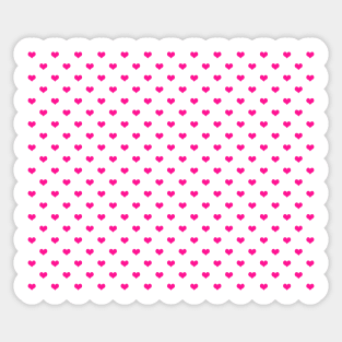 Pink Hearts Pattern Sticker